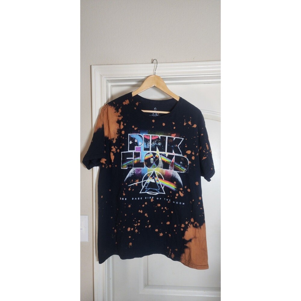 Pink Floyd Shirt XL The Dark Side Of The Moon Acid wash Bleached‎